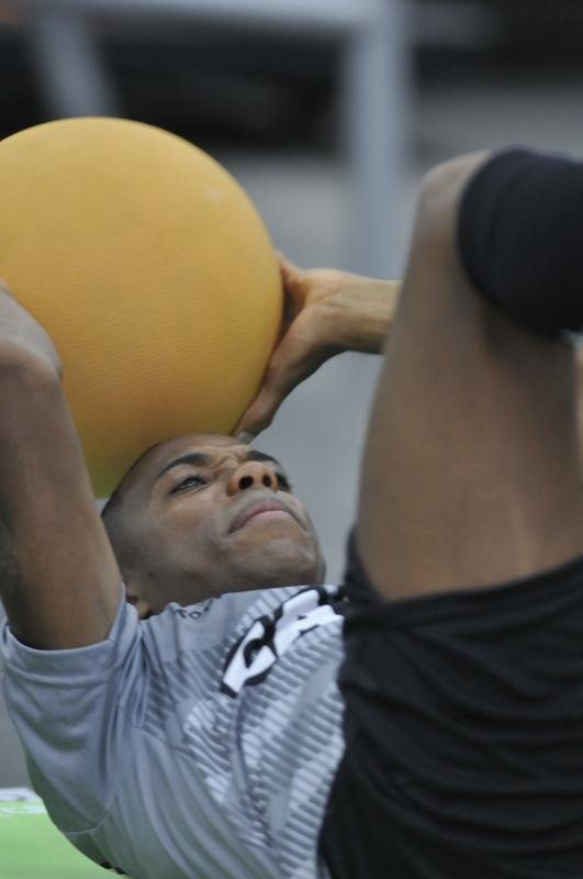 Imagens do treino do Atltico na academia da Cidade do Galo