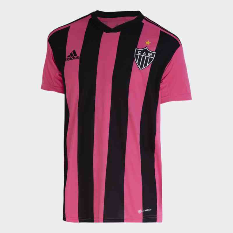 Adidas divulgou verses masculina e feminina da camisa rosa do Atltico