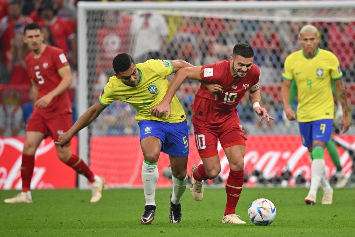 Imagens do duelo entre Brasil e Srvia, no estdio Lusail, pela 1 rodada do Grupo G da Copa do Mundo do Catar