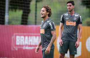 Jogadores do Atltico treinaram nesta tera-feira, vspera do jogo com o Defensor