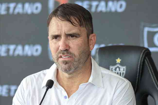 Eduardo Coudet fala sobre esquema de jogo para o Galo e elogia elenco