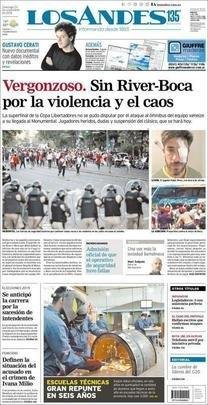 Los Andes - Vergonhoso: sem River x Boca pela violncia e o caos