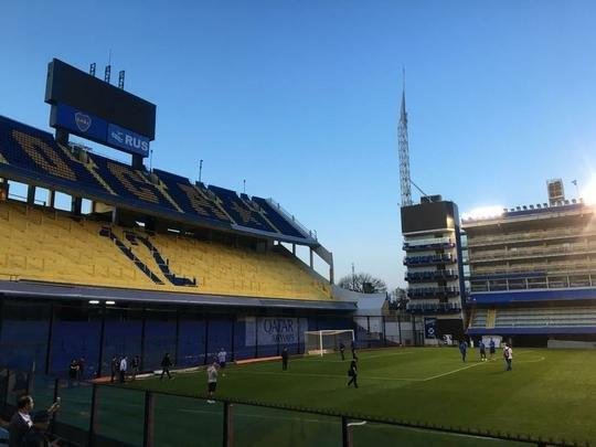 Fotos do mtico estdio de La Bombonera e do trabalho de reconhecimento feito pelo Cruzeiro
