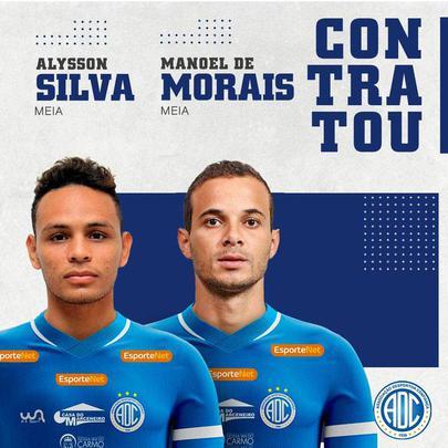 O Confiana anunciou as contrataes dos meias Alyson Silva, que estava no Roeselare, da Blgica, e Morais, que estava no Brasiliense