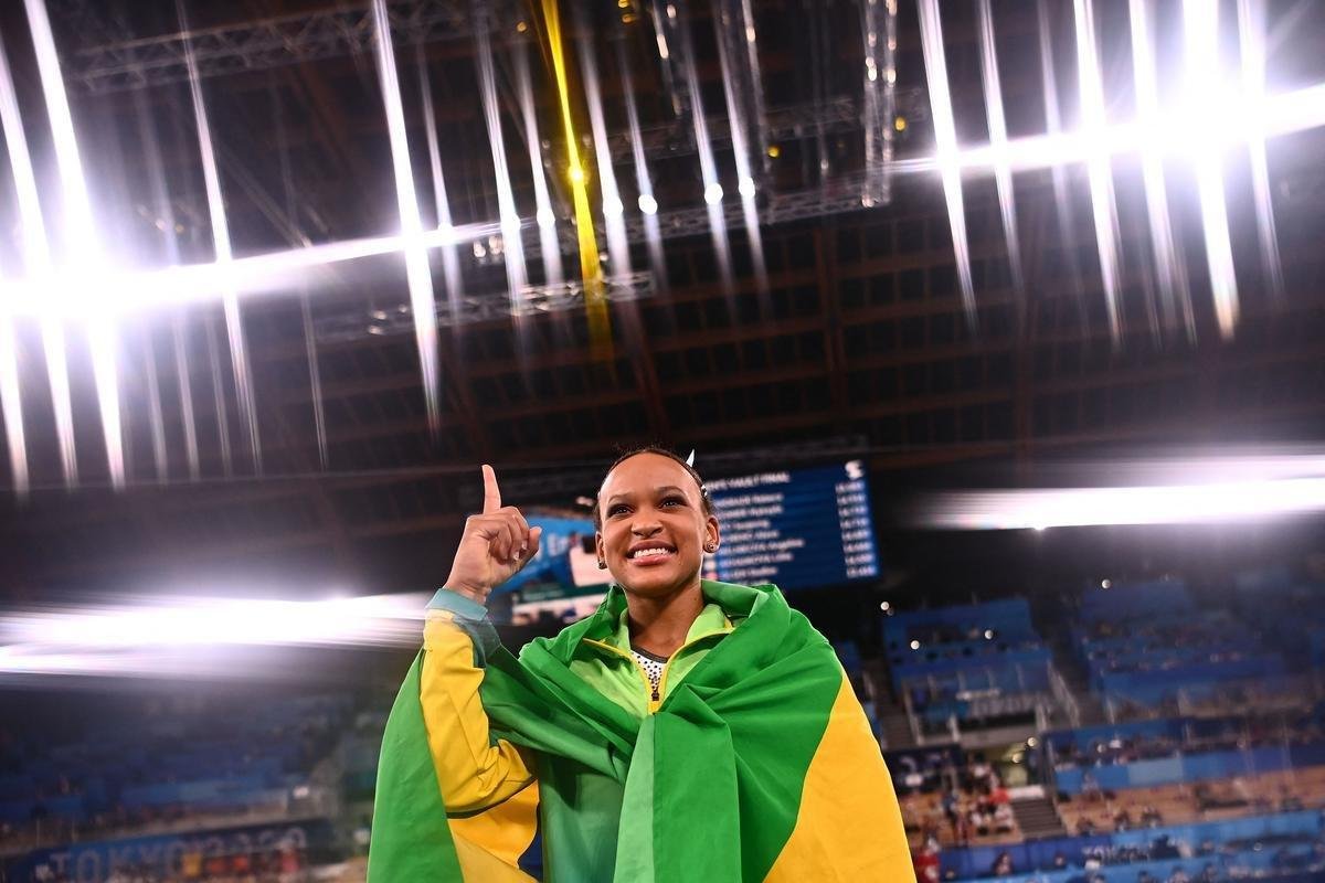 Rebeca Andrade conquistou a medalha de ouro no salto
