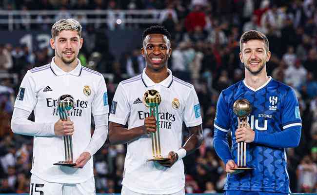 Campeo com o Real Madrid, Vincius Jnior foi eleito o melhor jogador do Mundial de Clubes de 2023