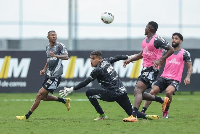 Treino tcnico do Atltico.