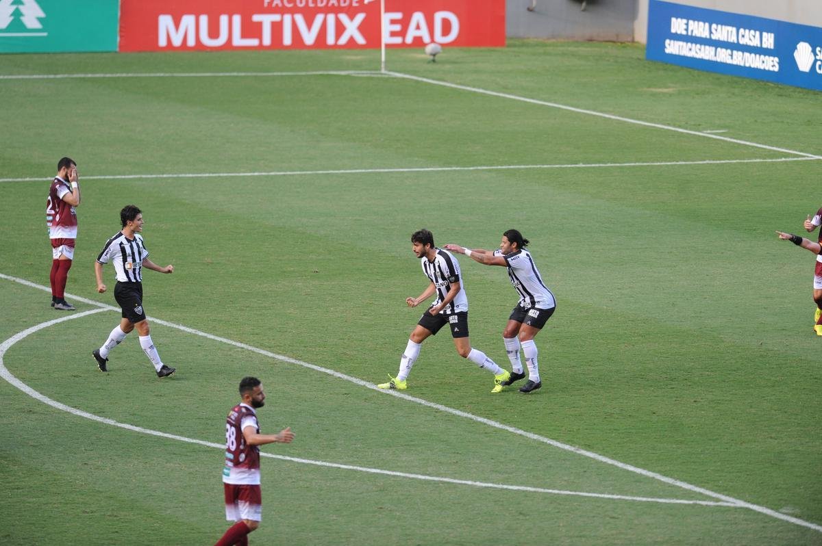 Fotos da vitria do Atltico sobre o Patrocinense, por 3 a 1, no Independncia, em Belo Horizonte, pela quarta rodada do Campeonato Mineiro. Mando foi do clube do interior, que no pde realizar a partida em Patrocnio devido ao elevado nmero de casos de COVID-19 na cidade.