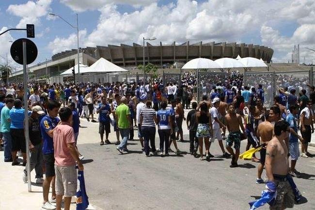 Ambiente antes do clssico entre Cruzeiro e Atltico