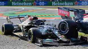 Acidente entre Verstappen e Hamilton na F�rmula 1