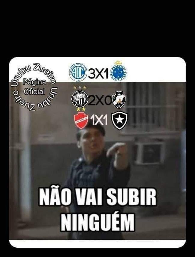 Memes da derrota do Cruzeiro para o Confiana, pela Srie B
