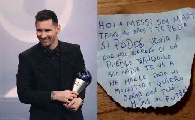 Bilhete de criança para Lionel Messi viralizou nas redes