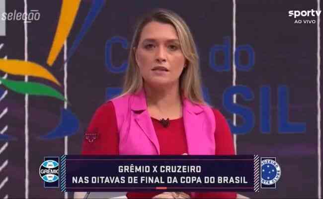 Ana Thas Matos opinou sobre o favorito no confronto entre Cruzeiro x Grmio pela Copa do Brasil