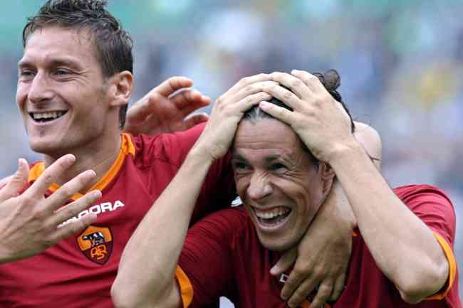 Totti e Taddei atuaram juntos na Roma por nove temporadas