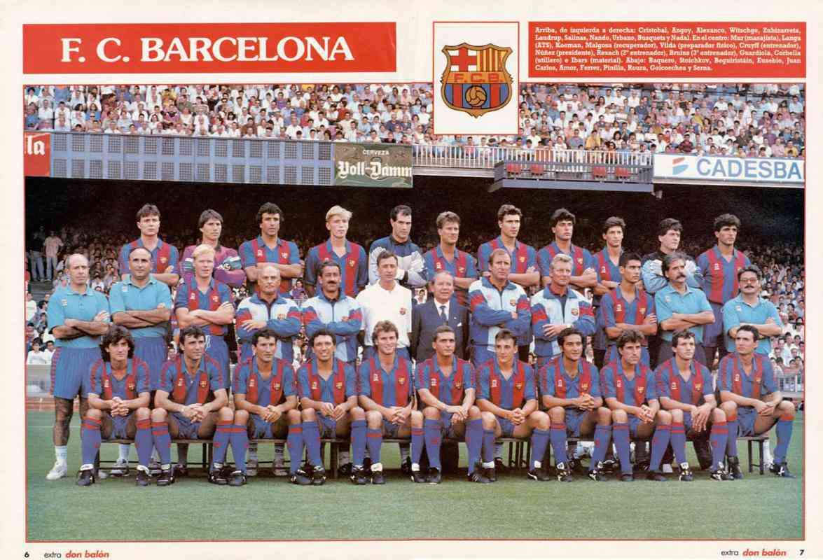 Barcelona - Na temporada 1991/92, quando a vitria ainda valia apenas dois pontos, o Barcelona protagonizou uma grande recuperao para conquistar o Campeonato Espanhol. Faltando cinco rodadas para o fim da competio, o Bara estava em terceiro, com quatro pontos a menos que o lder Real Madrid (dois triunfos de diferena). Ao fim da competio, os catales conquistaram a taa com um ponto a mais que a equipe da capital.