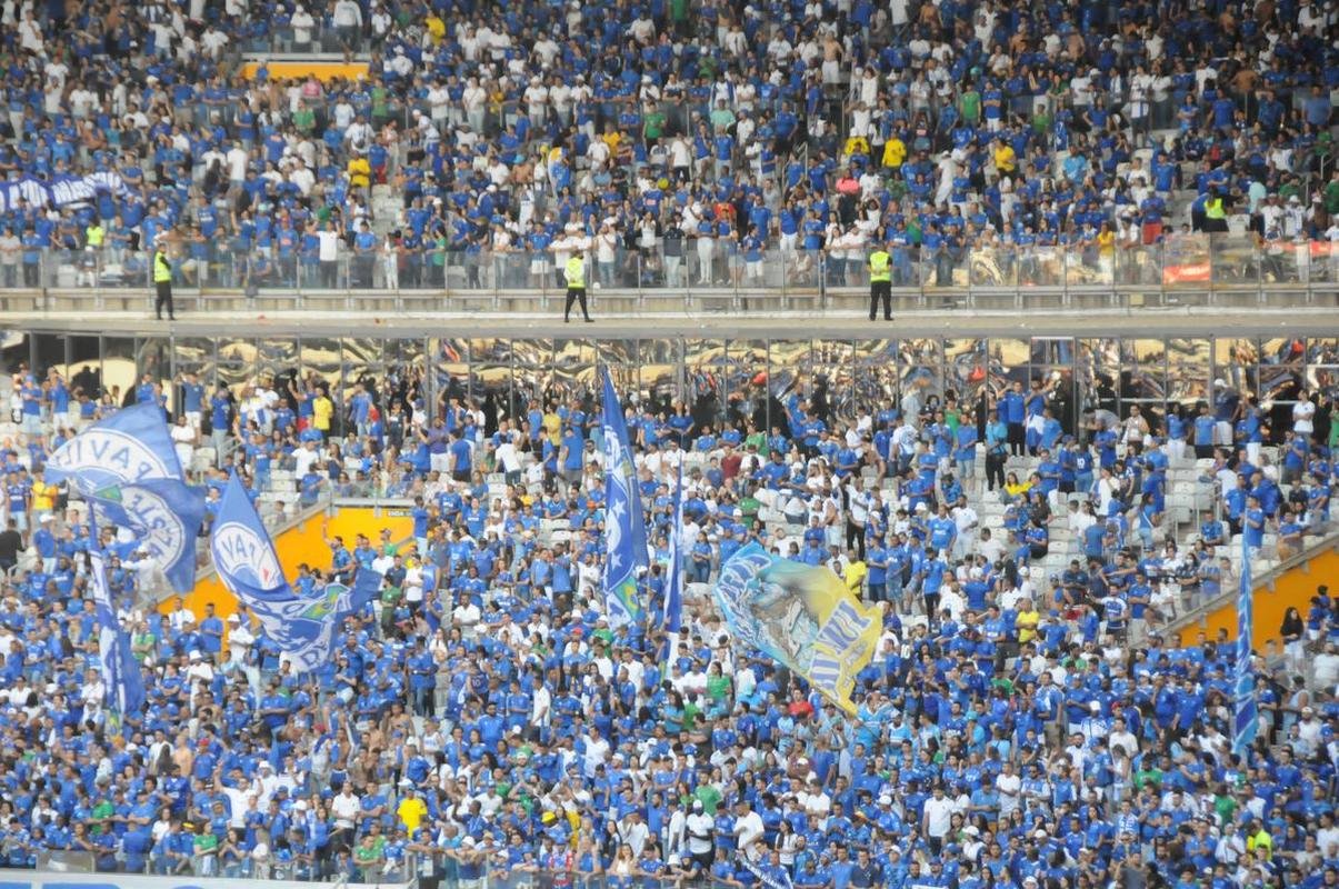 Fotos da torcida do Cruzeiro, no Mineiro, na partida contra a Ponte Preta pela 13 rodada da Srie B do Campeonato Brasileiro. Mineiro recebeu grande pblico mais uma vez