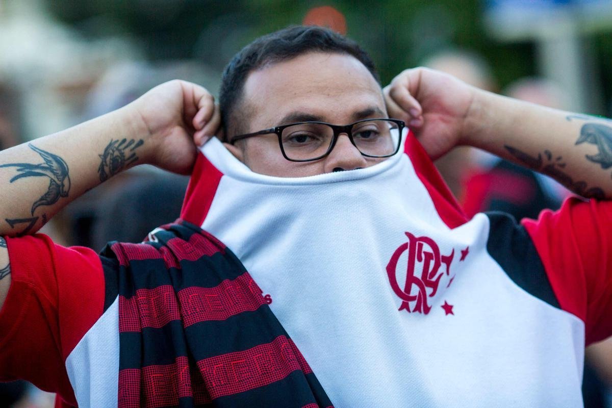 Tristeza dos torcedores do Flamengo na derrota para o Palmeiras