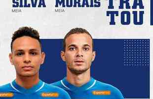 O Confiana anunciou as contrataes dos meias Alyson Silva, que estava no Roeselare, da Blgica, e Morais, que estava no Brasiliense