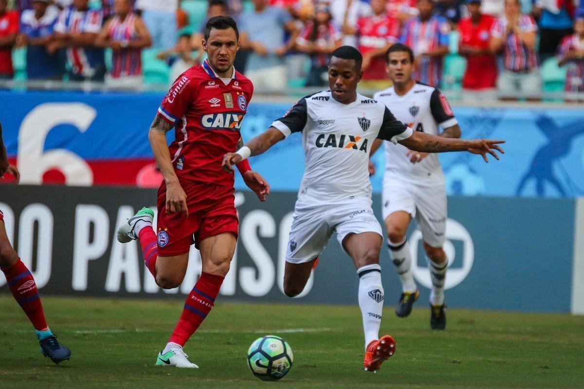 Bahia e Atltico travaram bom duelo que terminou empatado por 2 a 2 na Arena Fonte Nova