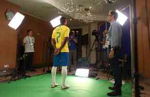Seleo Brasileira posou para o media day da Fifa; imagens sero utilizadas na transmisso da Copa do Mundo 