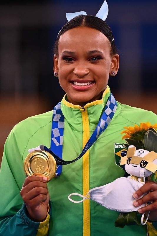 Rebeca Andrade conquistou a medalha de ouro no salto