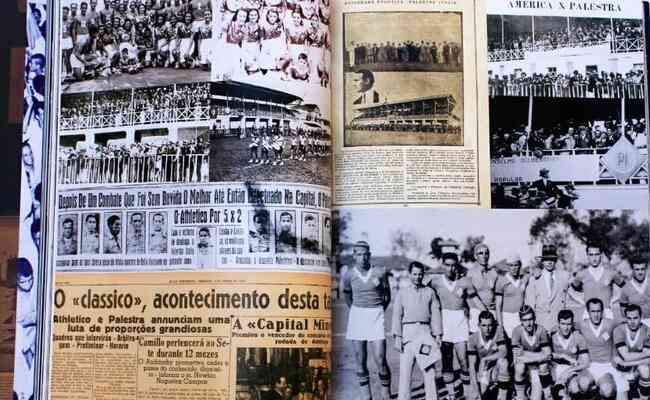 Livro da história centenária do Cruzeiro reúne parte do acervo de fotos e jornais do Estado de Minas