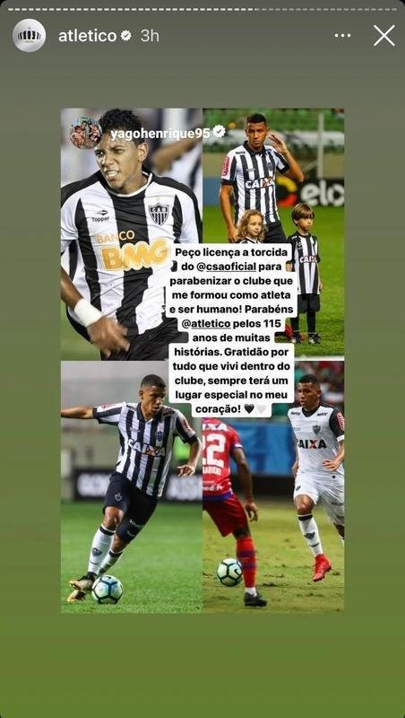 Jogadores e ex-atletas do Atltico mandaram mensagens ao clube pelo aniversrio de 115 anos.