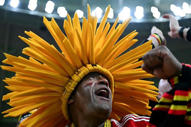 Croatas e belgas na partida pelo Grupo F da Copa do Mundo, no Estádio  Ahmad Bin Ali, em Al Rayyan