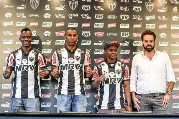 Veja imagens da apresentação de Hyuri, Erazo e Juan Cazares, novos reforços do Atlético