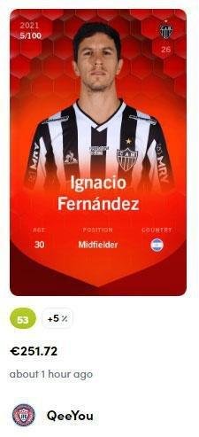 Nacho Fernández - 251,72 euros (R$ 1.602,98) pela carta rara