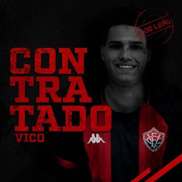 O Vitria anunciou a contratao do atacante Vico, que estava na Ponte Preta