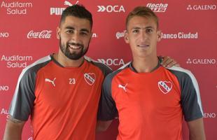 Emanuel Brtez (esquerda): zagueiro se transferiu do Unin para o Independiente / Braian Romero (direita): atacante se transferiu do Argentinos Juniors para o Independiente
