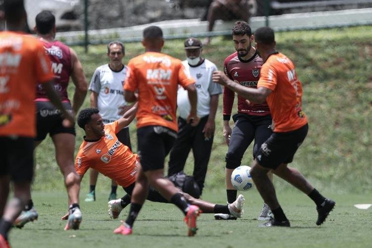 Treinamento do Atlético neste sábado, após o título brasileiro