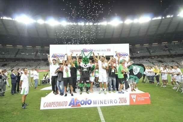 Imagens da comemorao do Amrica com a conquista do ttulo