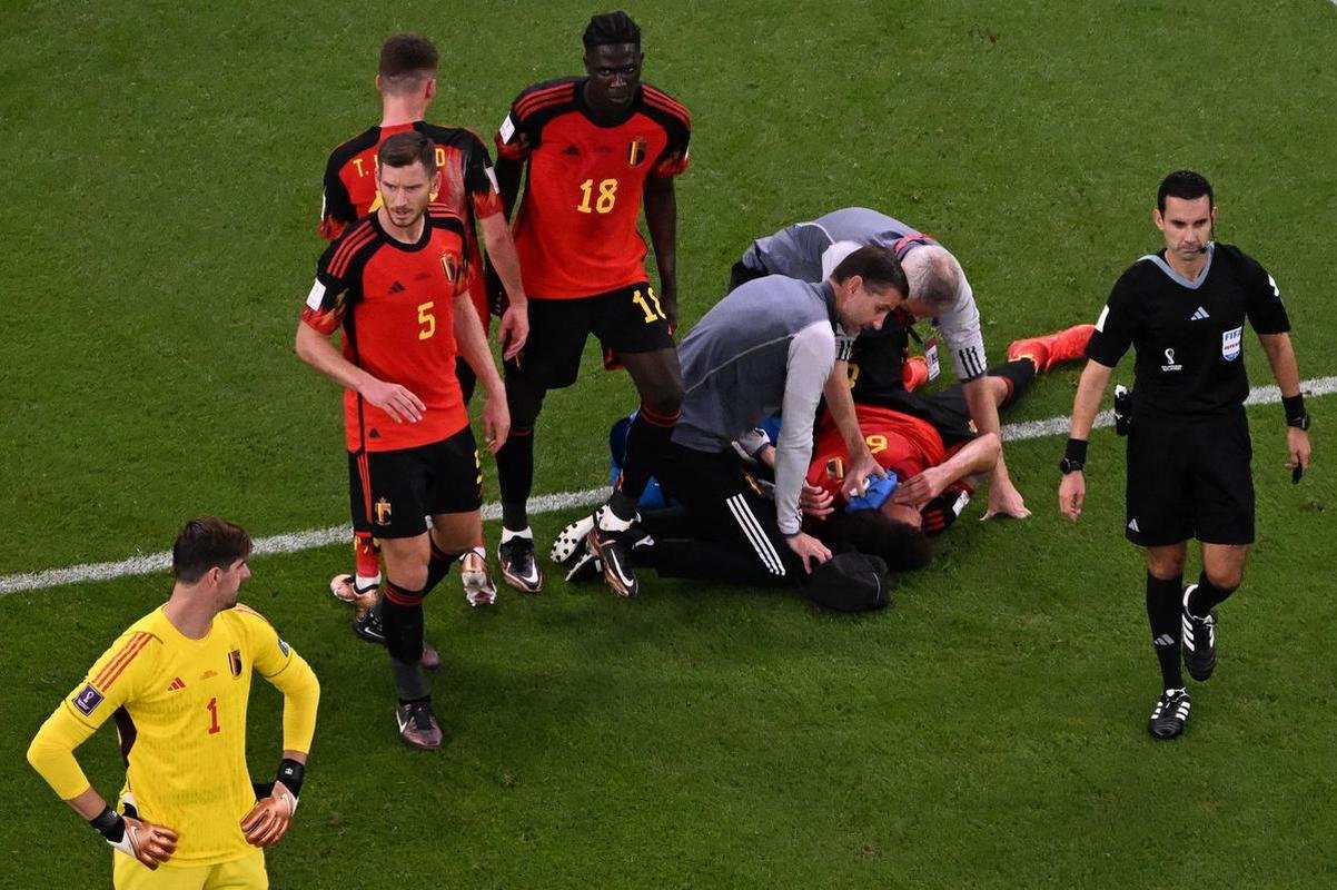 Blgica e Marrocos se enfrentaram no Estdio Al-Thumama