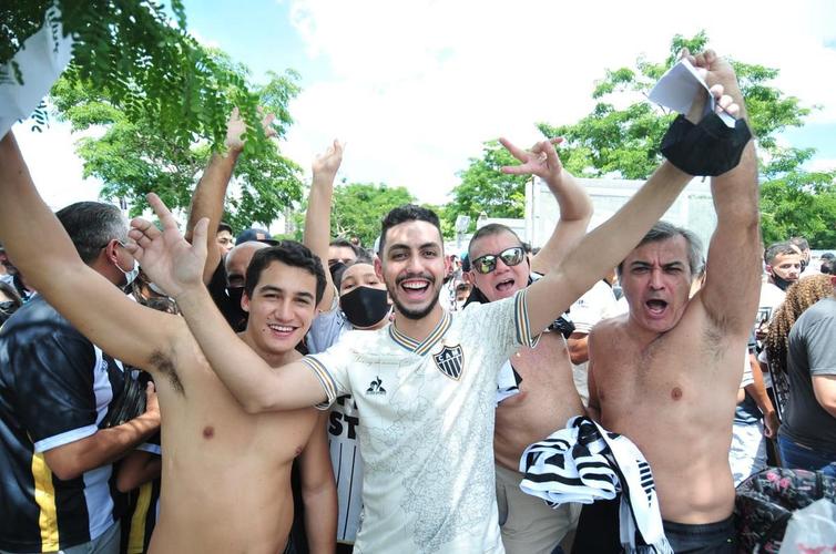 Torcida do Atlético chegou animada ao Mineirão para o jogo da taça, contra o RB Bragantino. Dia de festejar com o time o título do Campeonato Brasileiro de 2021