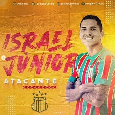 O Sampaio Corra anunciou a contratao do atacante Israel Jnior, que estava na Tuna Luso