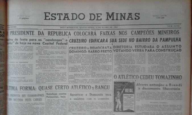 Em 1960, ano de fundação de Brasília, o então presidente Juscelino Kubitschek convidou os dois clubes para um amistoso no acanhado Estádio Israel Pinheiro, com campo de terra, para celebrar a 'paz' entre os rivais, que haviam rompido em 1958. O único clássico fora de Minas em território brasileiro terminou com empate por 2 a 2. O jornal Estado de Minas registrou o fato inédito.