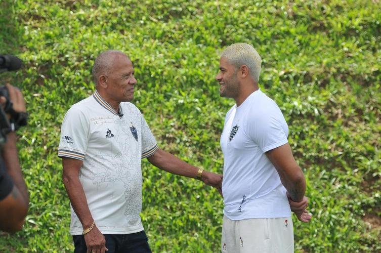 Encontro dos campees brasileiros pelo Atletico, Dad Maravilha e Hulk, na Cidade do Galo. 