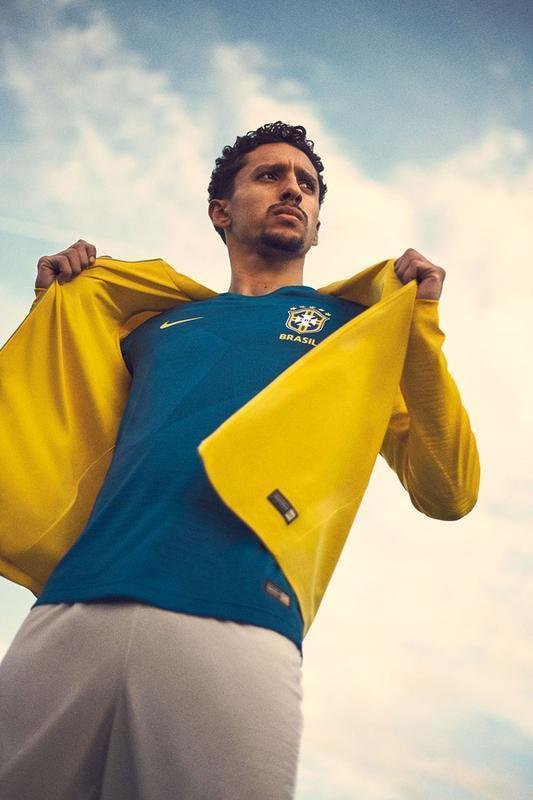 CBF apresentou linha completa de uniformes da Seleo Brasileira para Copa do Mundo da Rssia