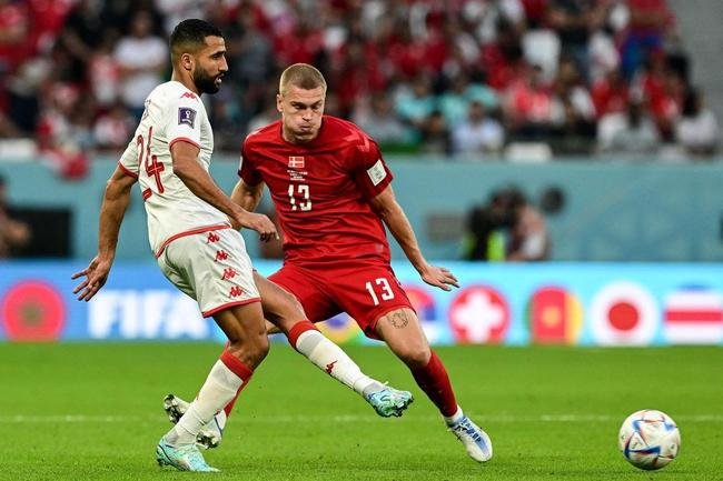 Imagens da partida entre Dinamarca e Tunsia pelo Grupo D da Copa do Mundo.