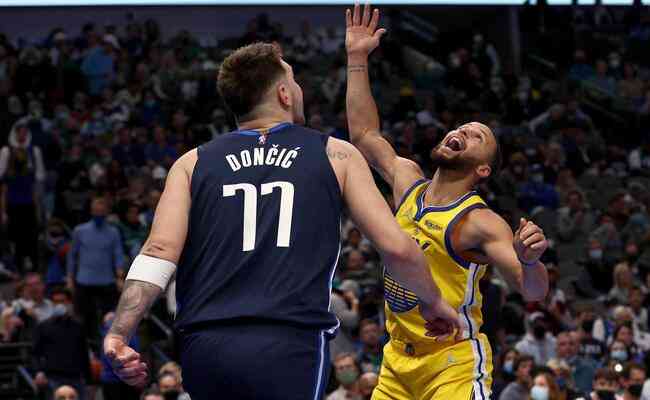 Dallas Mavericks, de Luka Doncic, e Golden State Warriors, de Stephen Curry, disputam o título da Conferência Oeste