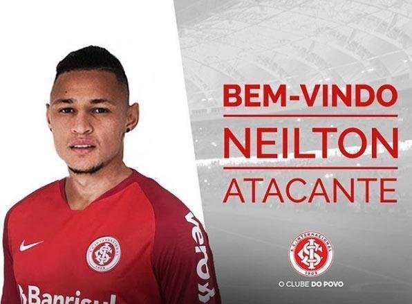 Atacante Neilton, ex-Vitria e Cruzeiro, assinou com o Internacional at 31 de dezembro de 2019