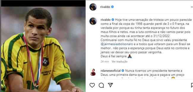 Rivaldo, meia pentacampeão com a Seleção Brasileira