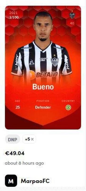 Bueno - 49,04 euros (R$ 312,29) pela carta super rara