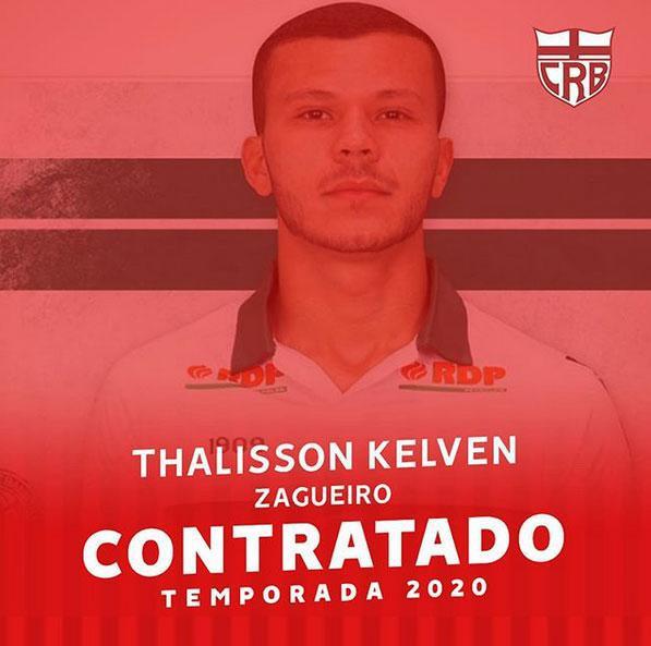O CRB anunciou a contratao do zagueiro Thalisson Kelven, que estava no Coritiba