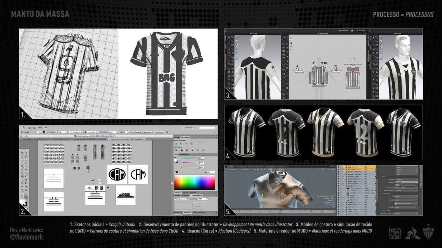 Camisa desenhada por Flvio Markiewicz ganhou o concurso 'Manto da Massa'