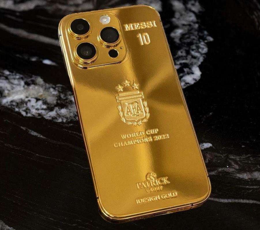 Iphones foram banhados a ouro pela Idesign Gold, a pedido de Lionel Messi