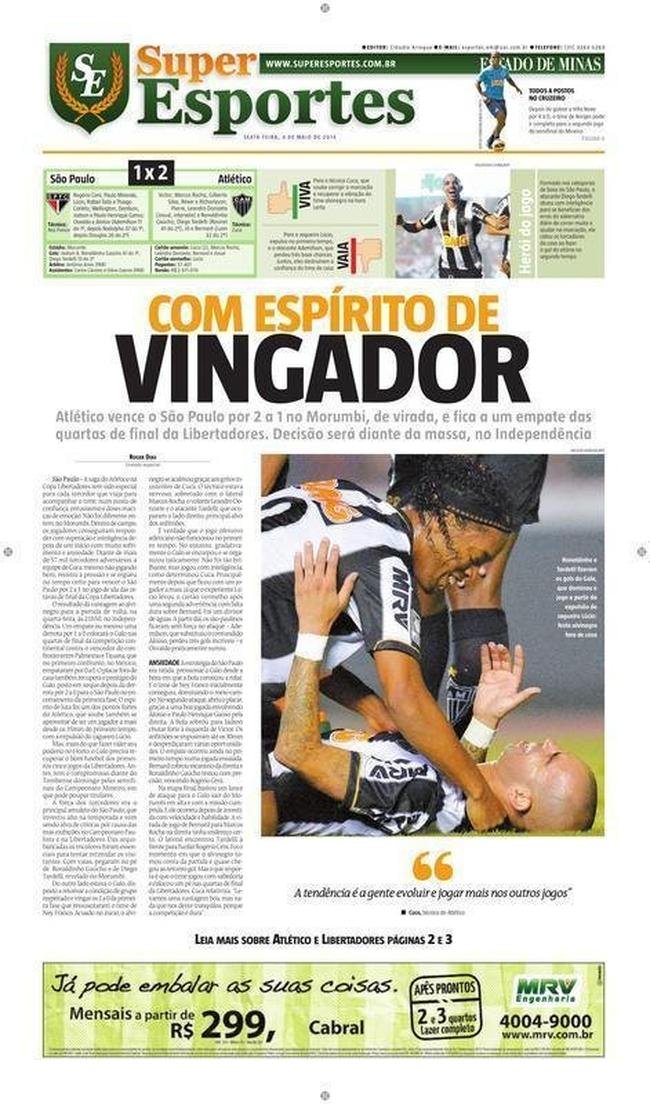 S�o Paulo 1 x 2 Atl�tico, ida das oitavas de final, (02/05), Morumbi