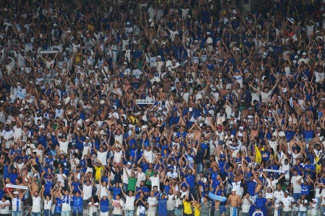 Fotos da torcida do Cruzeiro antes e durante a partida contra o Cricima, neste domingo (4), no Mineiro, pela 28 rodada da Srie B